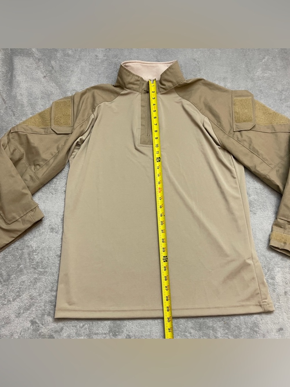 Vertx Recon Combat Shirt Mens Large Desert 1/4 Zip Tactical Long Sleeve Military - Picture 2 of 8